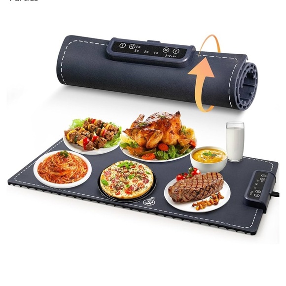 Silicone Food warming mat Black Electric Heating Pad for Food NEW IN BOX - Picture 1 of 13